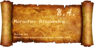Morscher Alexandra névjegykártya
